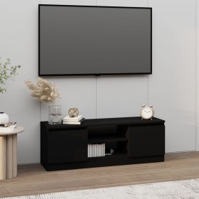 Mueble de TV con puerta negro 102x30x36 cm de vidaXL, Muebles TV - Ref: Foro24-823351, Precio: 53,23 €, Descuento: %