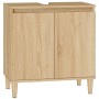 Sonoma oak plywood washbasin cabinet 58x33x60 cm by vidaXL, bathroom vanities - Ref: Foro24-821255, Price: 56,76 €, Discount: %