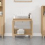 Sonoma oak plywood washbasin cabinet 58x33x60 cm by vidaXL, bathroom vanities - Ref: Foro24-821255, Price: 56,76 €, Discount: %