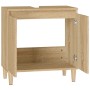 Sonoma oak plywood washbasin cabinet 58x33x60 cm by vidaXL, bathroom vanities - Ref: Foro24-821255, Price: 56,76 €, Discount: %