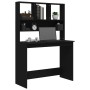 Escritorio con estantes madera contrachapada negro 102x45x148cm de vidaXL, Escritorios - Ref: Foro24-823001, Precio: 83,99 €,...