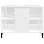 Armario de lavabo madera contrachapada blanco brillo 80x33x60cm de vidaXL, Tocadores de baño - Ref: Foro24-821294, Precio: 64...