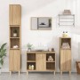 Sonoma oak plywood washbasin cabinet 80x33x60 cm by vidaXL, bathroom vanities - Ref: Foro24-821287, Price: 72,98 €, Discount: %