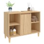 Waschbeckenschrank aus Sonoma-Eichensperrholz, 80 x 33 x 60 cm von vidaXL, Badezimmerwaschtische - Ref: Foro24-821287, Preis:...