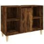 Smoked oak plywood sink cabinet 80x33x60cm by vidaXL, bathroom vanities - Ref: Foro24-821289, Price: 91,78 €, Discount: %