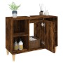 Smoked oak plywood sink cabinet 80x33x60cm by vidaXL, bathroom vanities - Ref: Foro24-821289, Price: 91,78 €, Discount: %