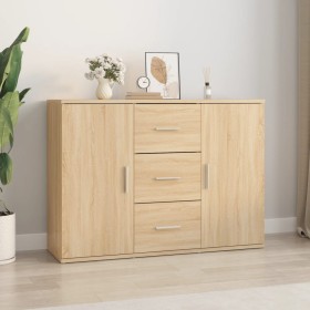 Aparador de madera contrachapada roble Sonoma 91x29,5x65 cm de vidaXL, Aparadores - Ref: Foro24-823345, Precio: 74,99 €, Desc...