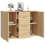 Aparador de madera contrachapada roble Sonoma 91x29,5x65 cm de vidaXL, Aparadores - Ref: Foro24-823345, Precio: 74,60 €, Desc...