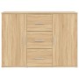 Aparador de madera contrachapada roble Sonoma 91x29,5x65 cm de vidaXL, Aparadores - Ref: Foro24-823345, Precio: 74,60 €, Desc...