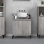 Armario de lavabo madera contrachapada gris Sonoma 58x33x60 cm de vidaXL, Tocadores de baño - Ref: Foro24-821266, Precio: 53,...