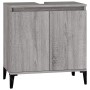 Armario de lavabo madera contrachapada gris Sonoma 58x33x60 cm de vidaXL, Tocadores de baño - Ref: Foro24-821266, Precio: 53,...