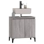 Armario de lavabo madera contrachapada gris Sonoma 58x33x60 cm de vidaXL, Tocadores de baño - Ref: Foro24-821266, Precio: 53,...