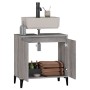 Armario de lavabo madera contrachapada gris Sonoma 58x33x60 cm de vidaXL, Tocadores de baño - Ref: Foro24-821266, Precio: 53,...