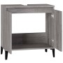 Armario de lavabo madera contrachapada gris Sonoma 58x33x60 cm de vidaXL, Tocadores de baño - Ref: Foro24-821266, Precio: 53,...