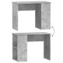 Plywood gray concrete desktop 100x55x75 cm by vidaXL, Desks - Ref: Foro24-823028, Price: 69,27 €, Discount: %