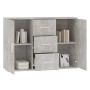 Aparador de madera contrachapada gris hormigón 91x29,5x65 cm de vidaXL, Aparadores - Ref: Foro24-823346, Precio: 83,33 €, Des...