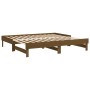 Sofá cama extraíble madera maciza pino marrón miel 2x(90x190)cm de vidaXL, Camas y somieres - Ref: Foro24-823392, Precio: 128...