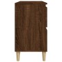 Armario de lavabo madera contrachapada roble marrón 80x33x60 cm de vidaXL, Tocadores de baño - Ref: Foro24-821275, Precio: 87...