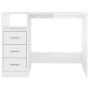 Glossy white plywood desk with drawers 102x50x76cm by vidaXL, Desks - Ref: Foro24-823034, Price: 102,38 €, Discount: %