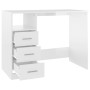 Glossy white plywood desk with drawers 102x50x76cm by vidaXL, Desks - Ref: Foro24-823034, Price: 102,38 €, Discount: %