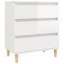 Aparador de madera contrachapada blanco brillante 60x35x70 cm de vidaXL, Aparadores - Ref: Foro24-823042, Precio: 80,79 €, De...