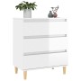 Aparador de madera contrachapada blanco brillante 60x35x70 cm de vidaXL, Aparadores - Ref: Foro24-823042, Precio: 80,79 €, De...