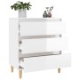 Aparador de madera contrachapada blanco brillante 60x35x70 cm de vidaXL, Aparadores - Ref: Foro24-823042, Precio: 80,79 €, De...