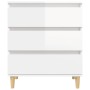 Aparador de madera contrachapada blanco brillante 60x35x70 cm de vidaXL, Aparadores - Ref: Foro24-823042, Precio: 80,79 €, De...