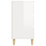 Aparador de madera contrachapada blanco brillante 60x35x70 cm de vidaXL, Aparadores - Ref: Foro24-823042, Precio: 80,79 €, De...