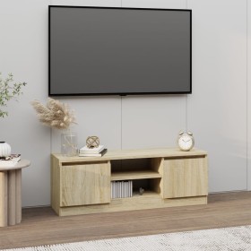 Mueble de TV con puerta roble Sonoma 102x30x36 cm de vidaXL, Muebles TV - Ref: Foro24-823353, Precio: 46,84 €, Descuento: %