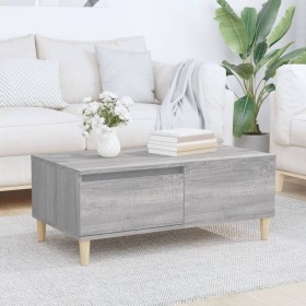 Gray Sonoma plywood coffee table 90x50x36.5 cm by vidaXL, Coffee table - Ref: Foro24-821114, Price: 47,35 €, Discount: %