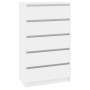 Cajonera de madera contrachapada blanco brillante 60x36x103 cm de vidaXL, Cajoneras - Ref: Foro24-823018, Precio: 138,70 €, D...