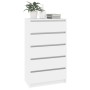 Cajonera de madera contrachapada blanco brillante 60x36x103 cm de vidaXL, Cajoneras - Ref: Foro24-823018, Precio: 138,70 €, D...