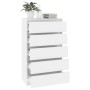 Glossy white plywood chest of drawers 60x36x103 cm by vidaXL, Drawers - Ref: Foro24-823018, Price: 138,70 €, Discount: %