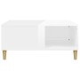 Glossy white plywood coffee table 80x80x36.5 cm by vidaXL, Coffee table - Ref: Foro24-821094, Price: 51,24 €, Discount: %