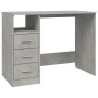 Escritorio con cajones contrachapada gris hormigón 102x50x76 cm de vidaXL, Escritorios - Ref: Foro24-823036, Precio: 112,98 €...