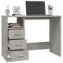 Escritorio con cajones contrachapada gris hormigón 102x50x76 cm de vidaXL, Escritorios - Ref: Foro24-823036, Precio: 112,98 €...