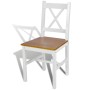 Dining chairs 4 units white pine wood by vidaXL, dining chairs - Ref: Foro24-241513, Price: 206,08 €, Discount: %