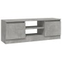 Mueble de TV con puerta gris hormigón 102x30x36 cm de vidaXL, Muebles TV - Ref: Foro24-823354, Precio: 58,00 €, Descuento: %