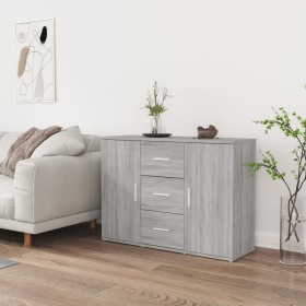 Aparador de madera contrachapada gris Sonoma 91x29,5x65 cm de vidaXL, Aparadores - Ref: Foro24-823348, Precio: 89,99 €, Descu...