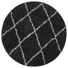 Cream and anthracite gray long pile rug φ120 cm by vidaXL, Rugs - Ref: Foro24-342163, Price: 38,99 €, Discount: %