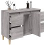 Sonoma grauer Sperrholz-Waschbeckenschrank 80x33x60 cm von vidaXL, Badezimmerwaschtische - Ref: Foro24-821274, Preis: 95,70 €...