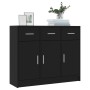 Aparador de madera de ingeniería negro 91x28x75 cm de vidaXL, Aparadores - Ref: Foro24-823009, Precio: 123,78 €, Descuento: %