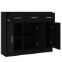 Aparador de madera de ingeniería negro 91x28x75 cm de vidaXL, Aparadores - Ref: Foro24-823009, Precio: 123,78 €, Descuento: %