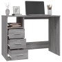 Escritorio con cajones contrachapada gris Sonoma 102x50x76 cm de vidaXL, Escritorios - Ref: Foro24-823038, Precio: 104,52 €, ...