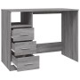 Escritorio con cajones contrachapada gris Sonoma 102x50x76 cm de vidaXL, Escritorios - Ref: Foro24-823038, Precio: 104,52 €, ...