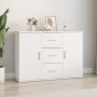 Aparador de madera contrachapada blanca 91x29,5x65 cm de vidaXL, Aparadores - Ref: Foro24-823342, Precio: 81,52 €, Descuento: %