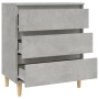 Aparador de madera contrachapada gris hormigón 60x35x70 cm de vidaXL, Aparadores - Ref: Foro24-823044, Precio: 60,54 €, Descu...