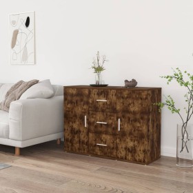 Smoked oak plywood sideboard 91x29.5x65 cm by vidaXL, Sideboards - Ref: Foro24-823347, Price: 76,99 €, Discount: %