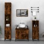 Armario de baño madera contrachapada roble ahumado 65x33x60 cm de vidaXL, Muebles de baño - Ref: Foro24-819833, Precio: 83,79...